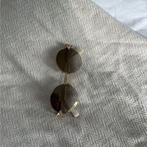 Fendi Round Sunglasses with Gold/ White Arms